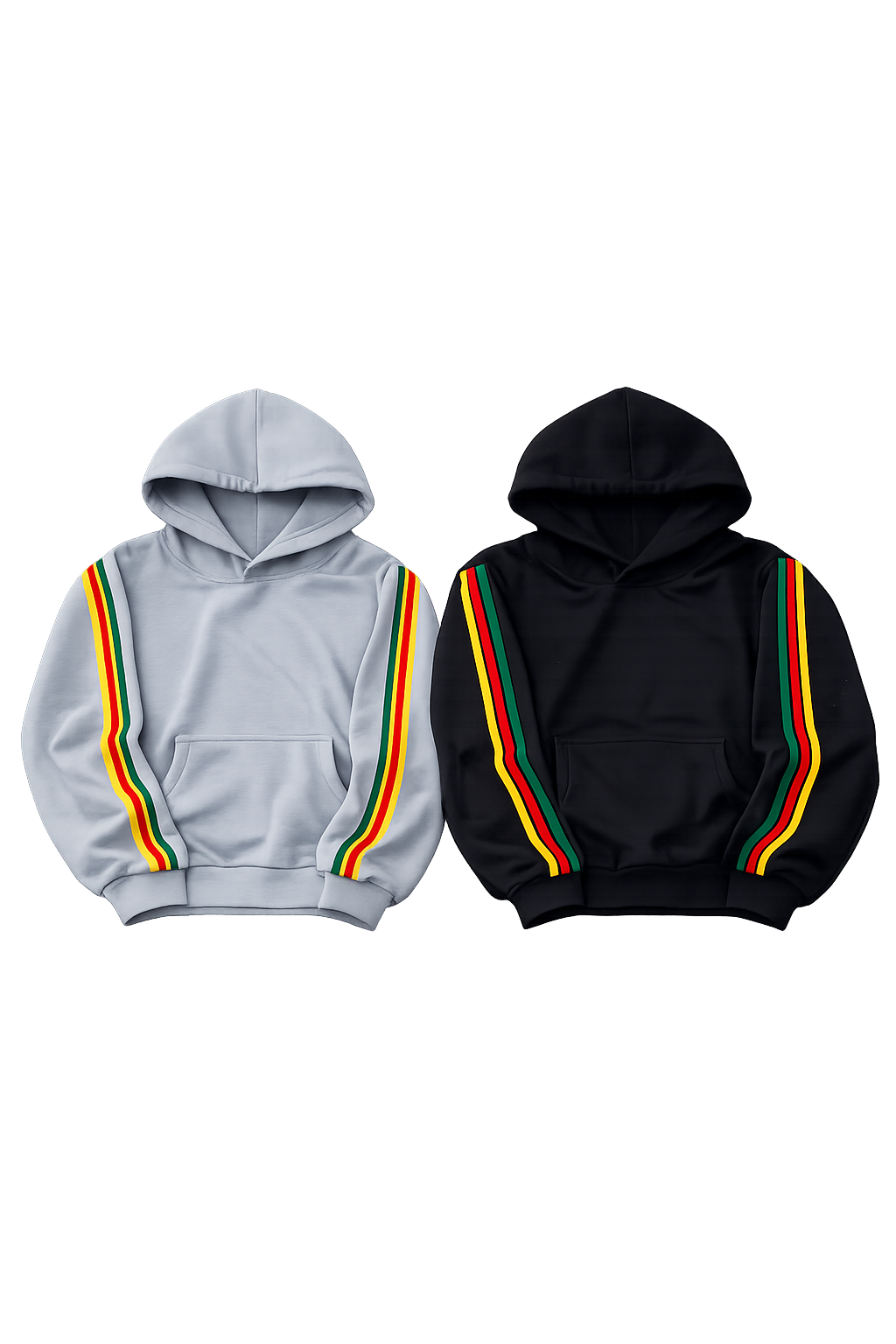 A RASTA STRIPED HOODIES