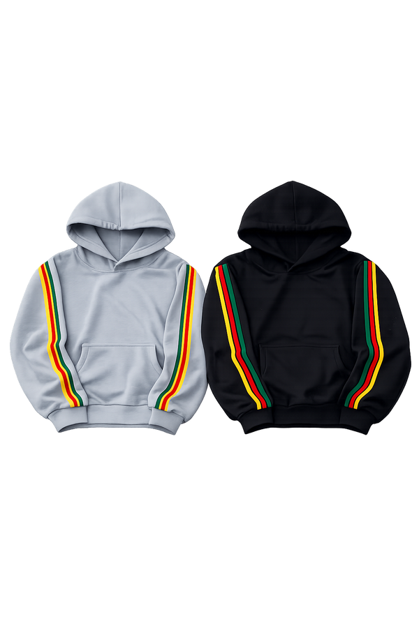 A RASTA STRIPED HOODIES