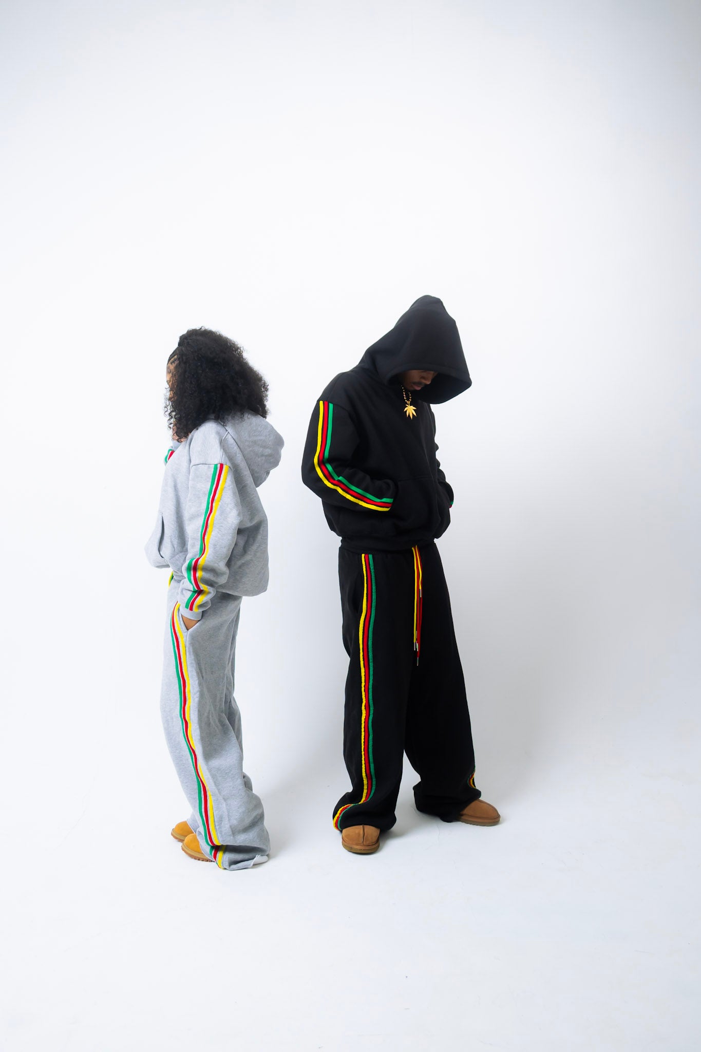 A RASTA STRIPED HOODIES