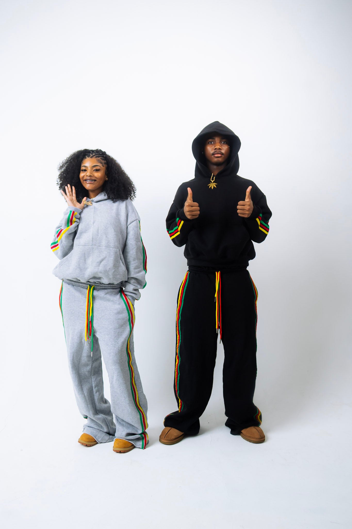 A RASTA STRIPED HOODIES