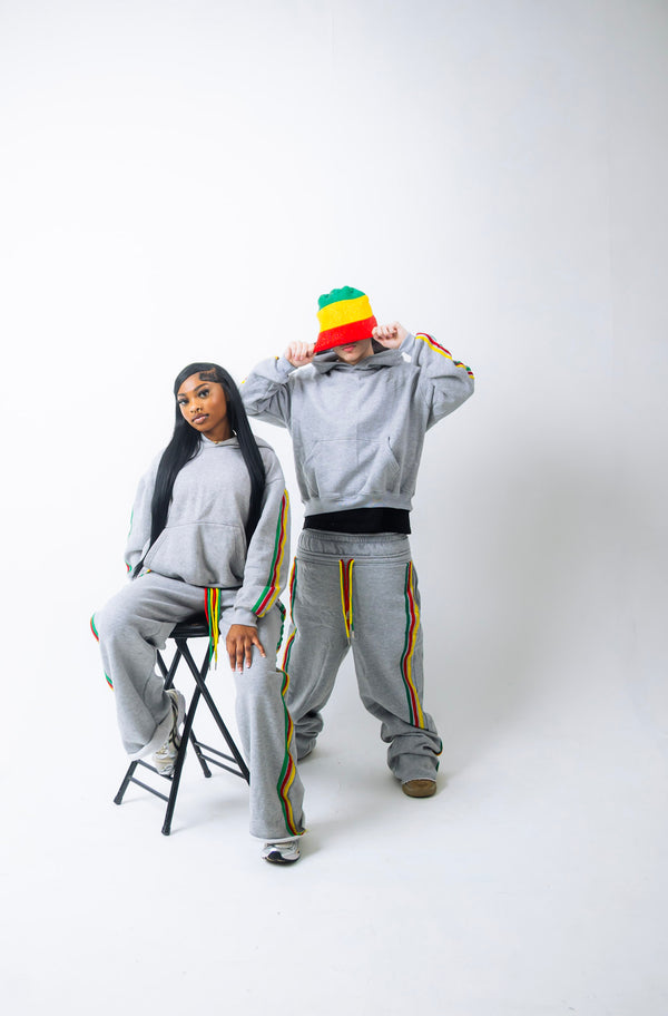 GREY RASTA STRIPED SET