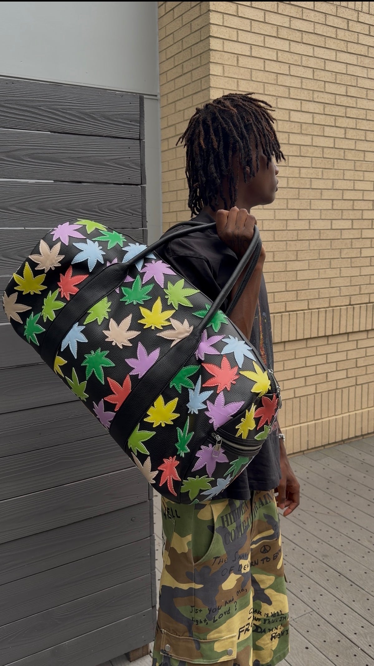 MULTICOLOR HERBAL PATCH DUFFLE