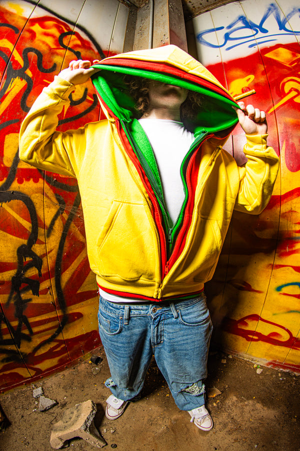 A RASTA TRIPLE LAYER ZIPUP