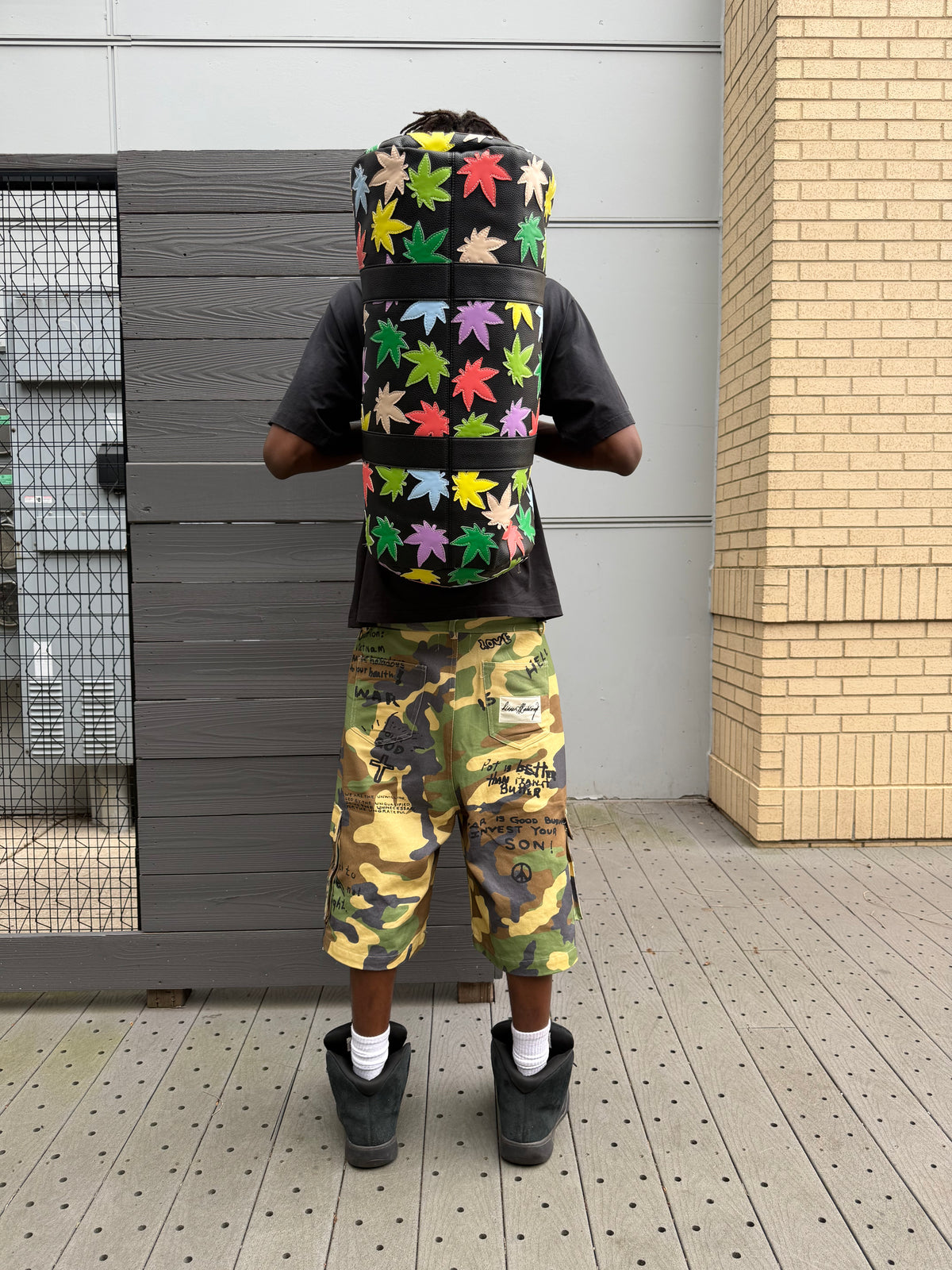 MULTICOLOR HERBAL PATCH DUFFLE
