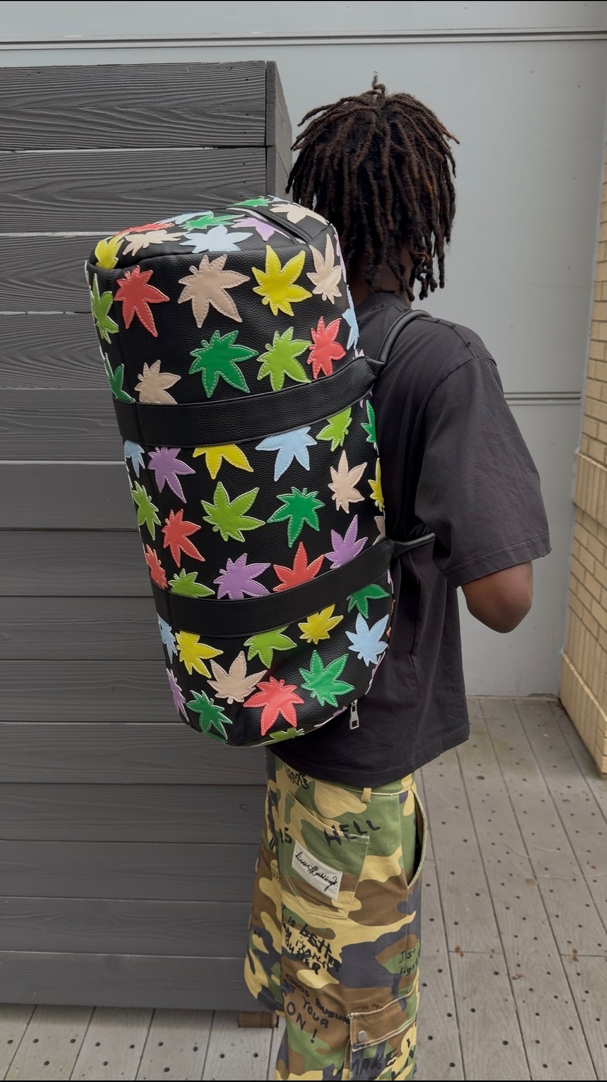MULTICOLOR HERBAL PATCH DUFFLE