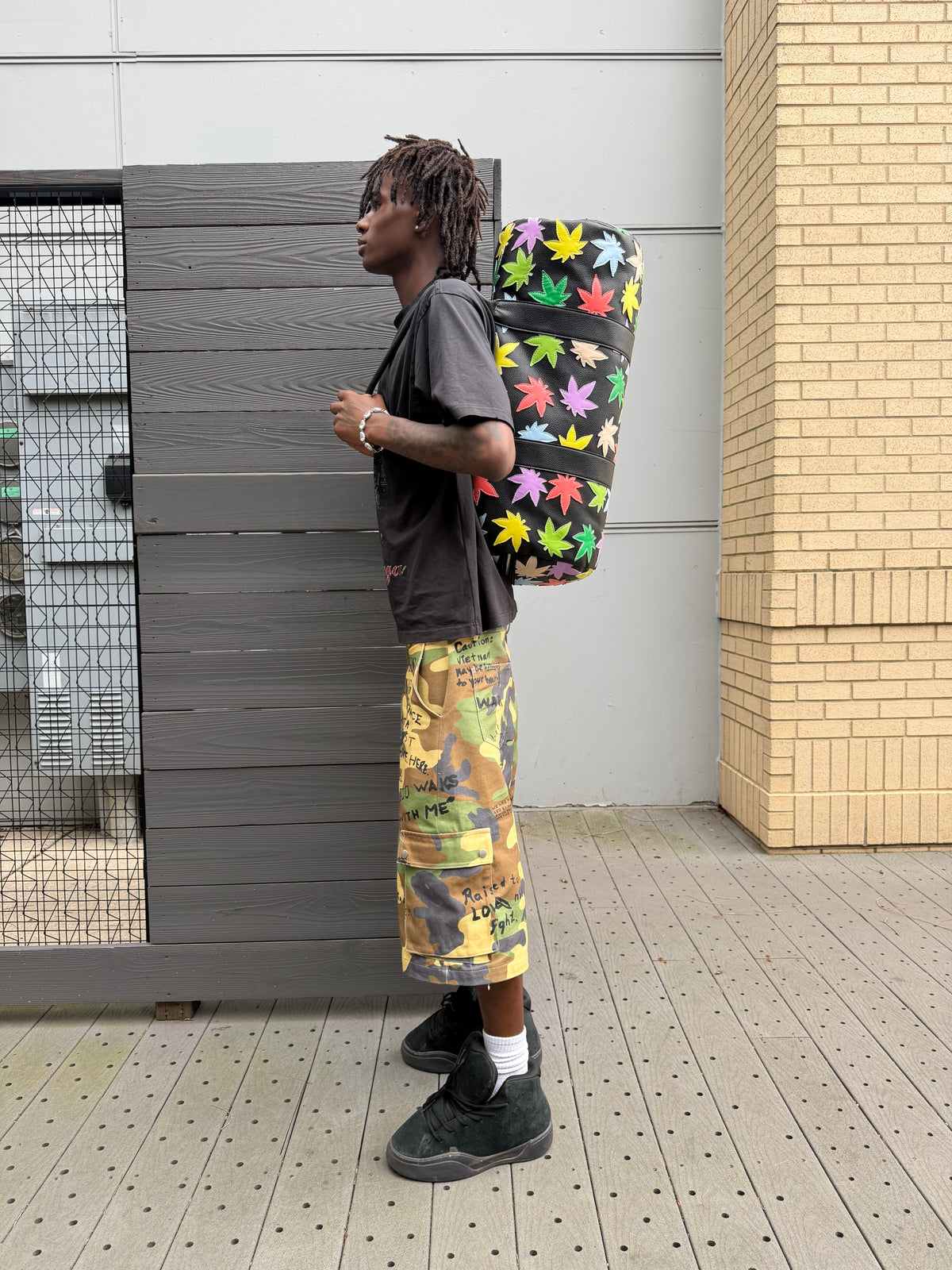 MULTICOLOR HERBAL PATCH DUFFLE