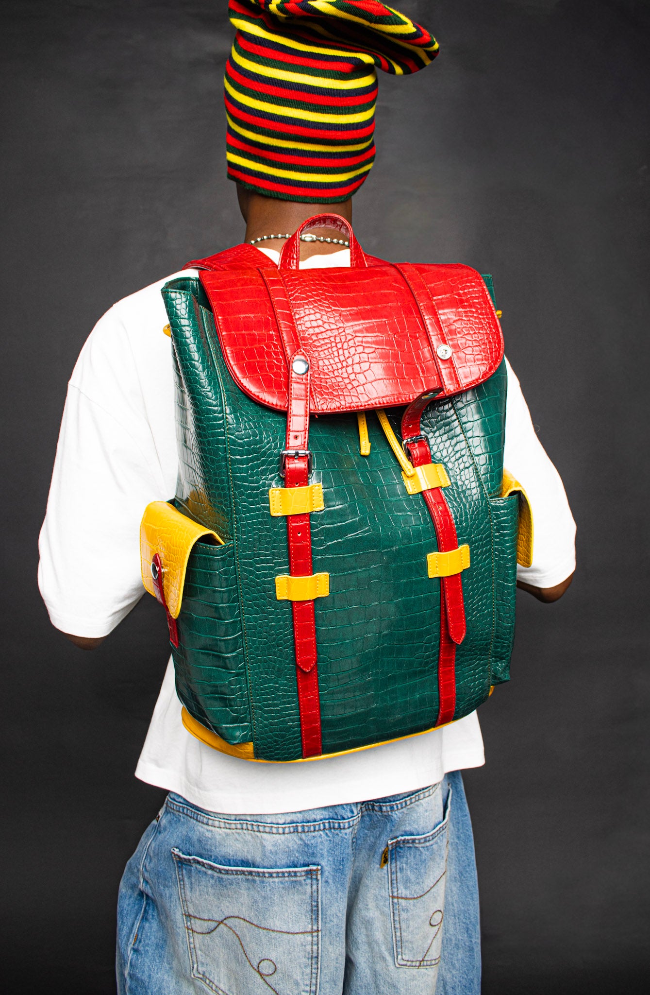 RASTA CROC TRAVEL BACKPACK