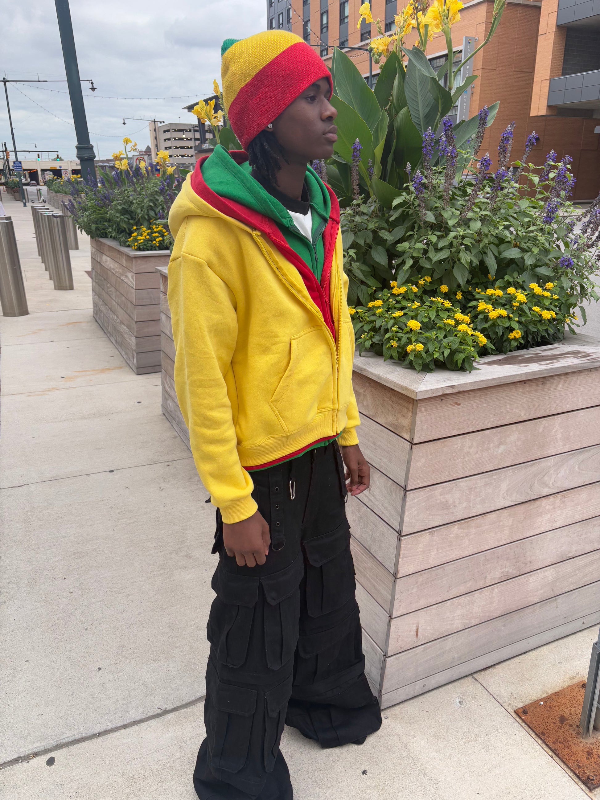 A RASTA TRIPLE LAYER ZIPUP